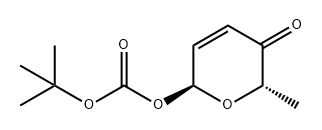 Carbonic acid, (2S,6S)-5,6-dihydro-6-methyl-5-oxo-2H-pyran-2-yl 1,1-dimethylethyl ester Structure