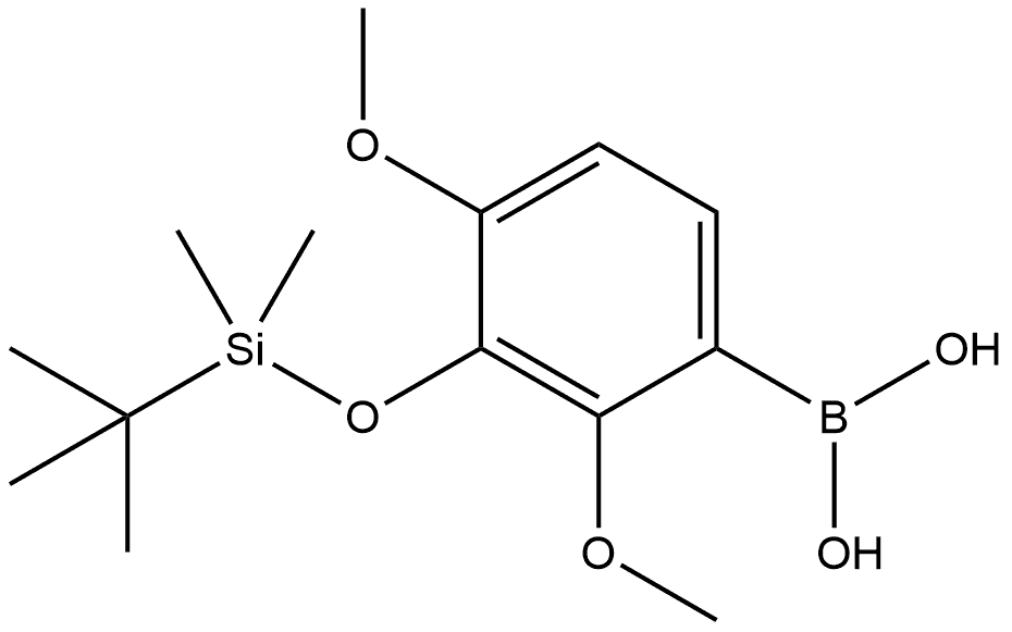 3-(Tert-butyldimethylsilyloxy)-2,4-dimethoxyphenylboronic acid Struktur