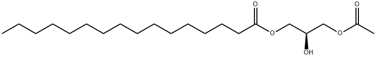 Hexadecanoic acid, (2R)-3-(acetyloxy)-2-hydroxypropyl ester Structure