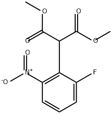 Propanedioic acid, 2-(2-fluoro-6-nitrophenyl)-, 1,3-dimethyl ester Struktur