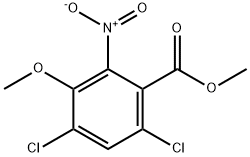 Benzoic acid, 4,6-dichloro-3-methoxy-2-nitro-, methyl ester 化学構造式
