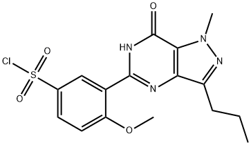 Benzenesulfonyl chloride, 3-(6,7-dihydro-1-methyl-7-oxo-3-propyl-1H-pyrazolo[4,3-d]pyrimidin-5-yl)-4-methoxy- Struktur
