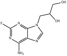 3-(6-Amino-2-fluoro-9H-purin-9-yl)propane-1,2-diol Struktur