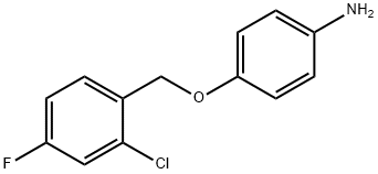 4-[[(2-氯-4-氟苯基)甲氧基]-苯甲胺, 866357-59-7, 结构式