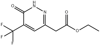 3-Pyridazineacetic acid, 1,6-dihydro-6-oxo-5-(trifluoromethyl)-, ethyl ester Struktur