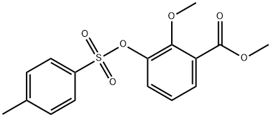 Benzoic acid, 2-methoxy-3-[[(4-methylphenyl)sulfonyl]oxy]-, methyl ester Structure