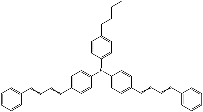 N,N-二(1,4-二苯基-1,3-丁二烯)-4-叔丁基苯胺, 866784-66-9, 结构式