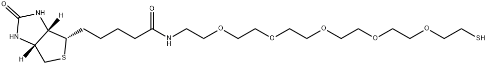Biotin-PEG5-SH 化学構造式