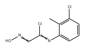 Ethanimidoyl chloride, N-(3-chloro-2-methylphenyl)-2-(hydroxyimino)- Struktur