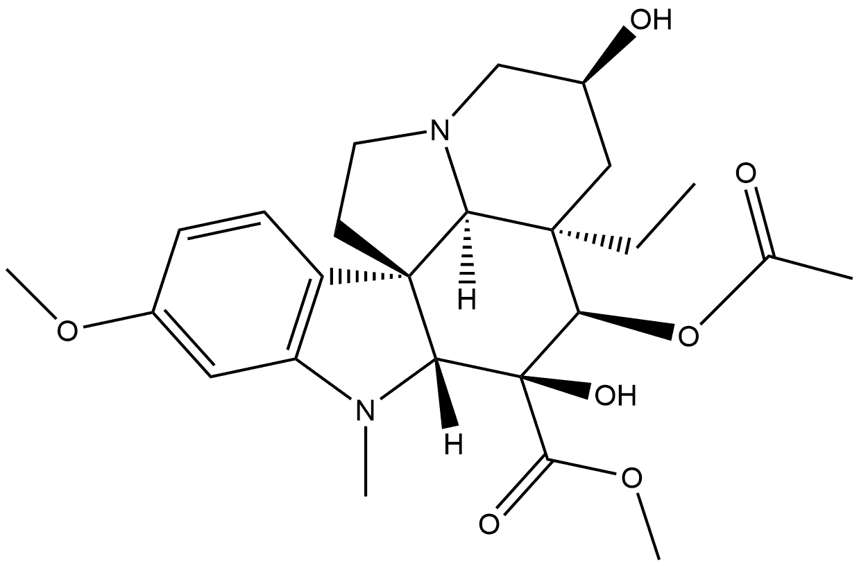 Aspidospermidine-3-carboxylic acid, 4-(acetyloxy)-3,7-dihydroxy-16-methoxy-1-methyl-, methyl ester, (2β,3β,4β,5α,7β,12R,19α)-