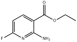 3-Pyridinecarboxylic acid, 2-amino-6-fluoro-, ethyl ester Struktur