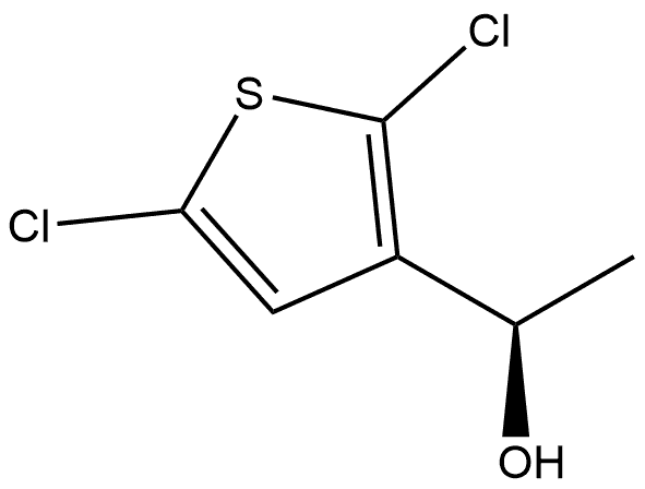 3-Thiophenemethanol, 2,5-dichloro-α-methyl-, (αR)- Structure