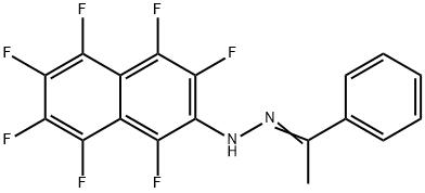 Ethanone, 1-phenyl-, 2-(1,3,4,5,6,7,8-heptafluoro-2-naphthalenyl)hydrazone Structure