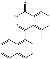 Benzoic acid, 3-methyl-2-(1-naphthalenylcarbonyl)- Struktur