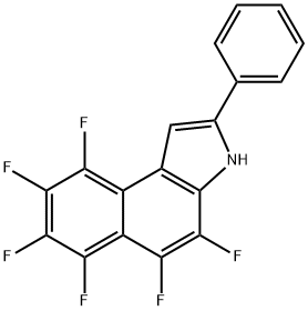 3H-Benz[e]indole, 4,5,6,7,8,9-hexafluoro-2-phenyl- Struktur