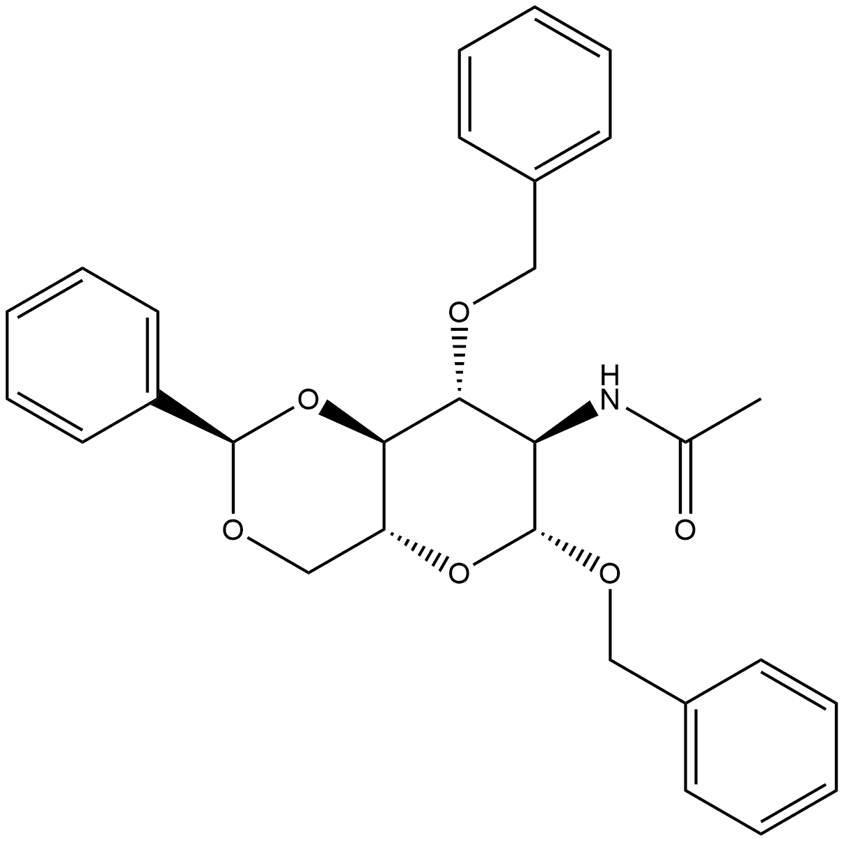 β-D-Glucopyranoside, phenylmethyl 2-(acetylamino)-2-deoxy-3-O-(phenylmethyl)-4,6-O-[(R)-phenylmethylene]-