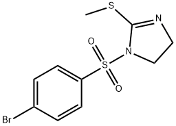 1H-Imidazole, 1-[(4-bromophenyl)sulfonyl]-4,5-dihydro-2-(methylthio)- Structure