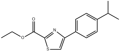 2-Thiazolecarboxylic acid, 4-[4-(1-methylethyl)phenyl]-, ethyl ester Structure