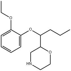 Morpholine, 2-[1-(2-ethoxyphenoxy)butyl]- Structure