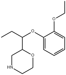 Morpholine, 2-[1-(2-ethoxyphenoxy)propyl]- 化学構造式
