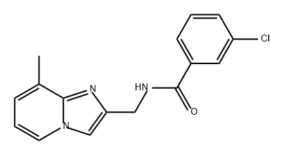 Benzamide, 3-chloro-N-[(8-methylimidazo[1,2-a]pyridin-2-yl)methyl]- Structure