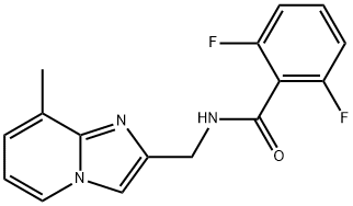 2,6-二氟-N-((8-甲基咪唑并[1,2-A]吡啶-2-基)甲基)苯甲酰胺,868970-94-9,结构式