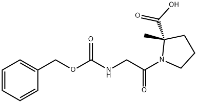 L-Proline, N-[(phenylmethoxy)carbonyl]glycyl-2-methyl- 化学構造式
