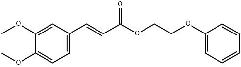 2-Propenoic acid, 3-(3,4-dimethoxyphenyl)-, 2-phenoxyethyl ester, (2E)- Structure