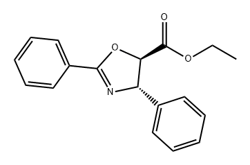 ETHYL (4S,5R)-2,4-DIPHENYL-4,5-DIHYDROOXAZOLE-5-CARBOXYLATE, 869012-73-7, 结构式