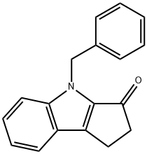 4-benzyl-7-fluoro-1,4-dihydrocyclopenta[b]indol-3(2H)-one Struktur