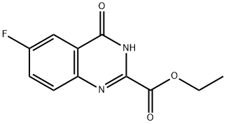 2-Quinazolinecarboxylic acid, 6-fluoro-3,4-dihydro-4-oxo-, ethyl ester Struktur
