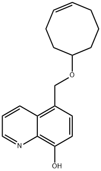 5-[(4-シクロオクテニルオキシ)メチル]-8-キノリノール 化学構造式