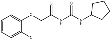 Acetamide, 2-(2-chlorophenoxy)-N-[(cyclopentylamino)carbonyl]- Structure