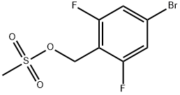 Benzenemethanol, 4-bromo-2,6-difluoro-, 1-methanesulfonate Structure