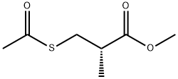 Propanoic acid, 3-(acetylthio)-2-methyl-, methyl ester, (2S)- 化学構造式