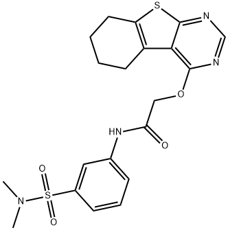 Acetamide, N-[3-[(dimethylamino)sulfonyl]phenyl]-2-[(5,6,7,8-tetrahydro[1]benzothieno[2,3-d]pyrimidin-4-yl)oxy]- Struktur