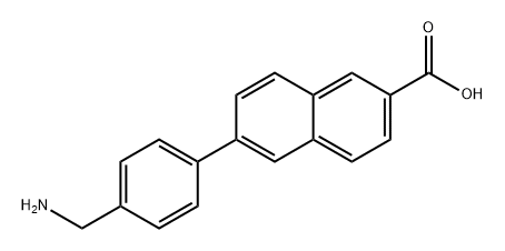 2-Naphthalenecarboxylic acid, 6-[4-(aminomethyl)phenyl]-,869748-76-5,结构式