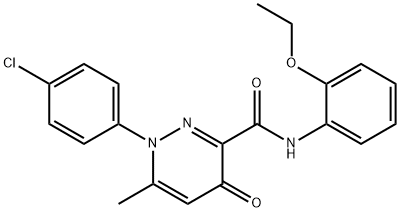 3-Pyridazinecarboxamide, 1-(4-chlorophenyl)-N-(2-ethoxyphenyl)-1,4-dihydro-6-methyl-4-oxo- Structure