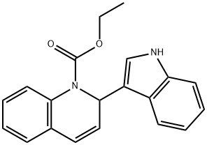 1(2H)-Quinolinecarboxylic acid, 2-(1H-indol-3-yl)-, ethyl ester Structure