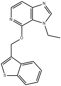4-(Benzo[b]thiophen-3-ylmethoxy)-3-ethyl-3H-imidazo[4,5-c]pyridine Structure