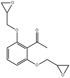 Ethanone, 1-[2,6-bis(2-oxiranylmethoxy)phenyl]- Structure