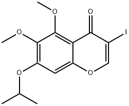 4H-1-Benzopyran-4-one, 3-iodo-5,6-dimethoxy-7-(1-methylethoxy)- Structure