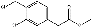 Benzeneacetic acid, 3-chloro-4-(chloromethyl)-, methyl ester Struktur