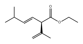 3-Hexenoic acid, 5-methyl-2-(1-methylethenyl)-, ethyl ester, [R-(E)]- (9CI) Structure