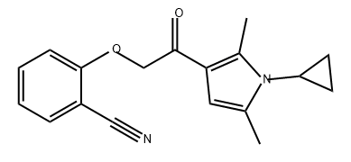 Benzonitrile, 2-[2-(1-cyclopropyl-2,5-dimethyl-1H-pyrrol-3-yl)-2-oxoethoxy]- Structure