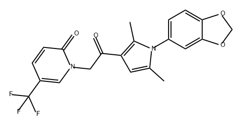 870762-82-6 1-[2-[1-(1,3-苯并二氧杂环戊烯-5-基)-2,5-二甲基吡咯-3-基]-2-氧代乙基]-5-三氟甲基吡啶-2-酮