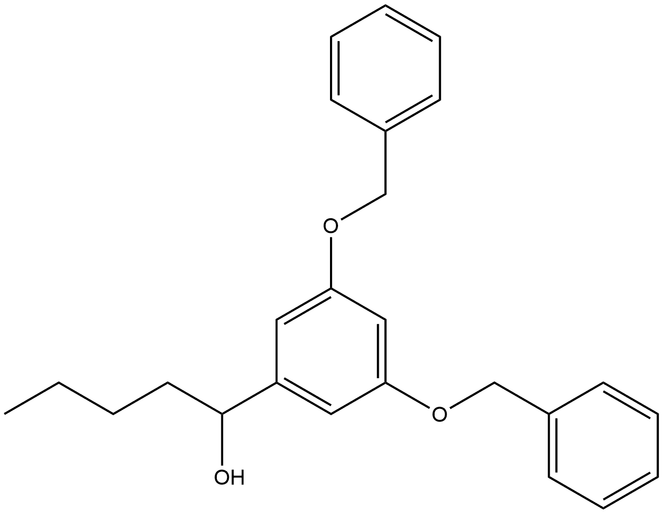 Benzenemethanol, α-butyl-3,5-bis(phenylmethoxy)- Structure