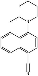4-(2-Methylpiperidin-1-yl)-1-naphthonitrile Struktur
