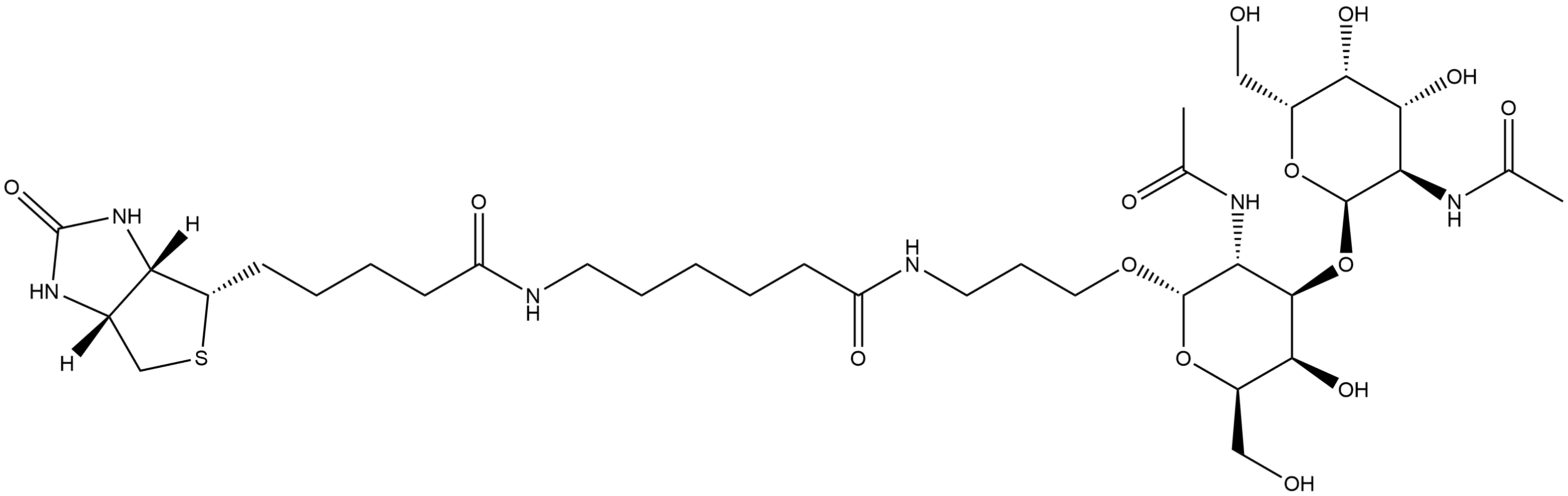 (3aS,4S,6aR)-N-[6-[[3-[[2-(Acetylamino)-3-O-[2-(acetylamino)-2-deoxy-α-D-galactopyranosyl]-2-deoxy-α-D-galactopyranosyl]oxy]propyl]amino]-6-oxohexyl]hexahydro-2-oxo-1H-thieno[3,4-d]imidazole-4-pentanamide Structure