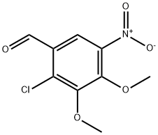 2-chloro-3,4-dimethoxy-5-nitrobenzaldehyde Struktur